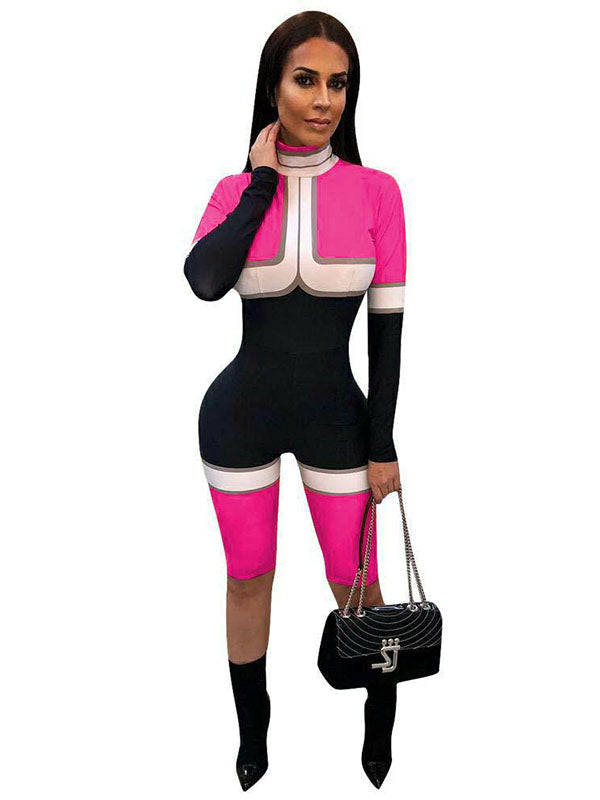 Women Long Sleeve Tight Romper