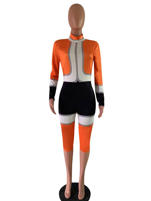 Women Long Sleeve Tight Romper