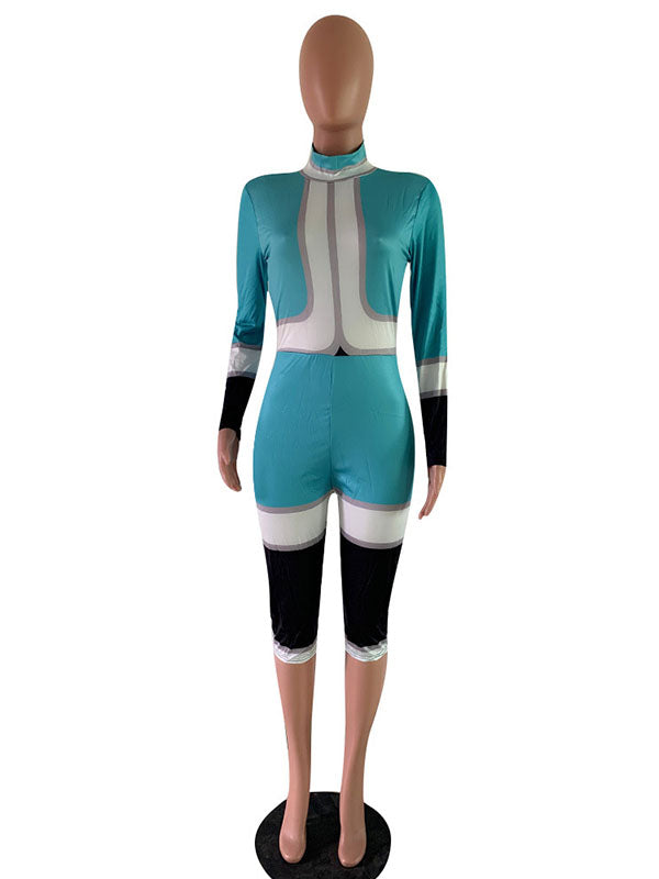 Women Long Sleeve Tight Romper
