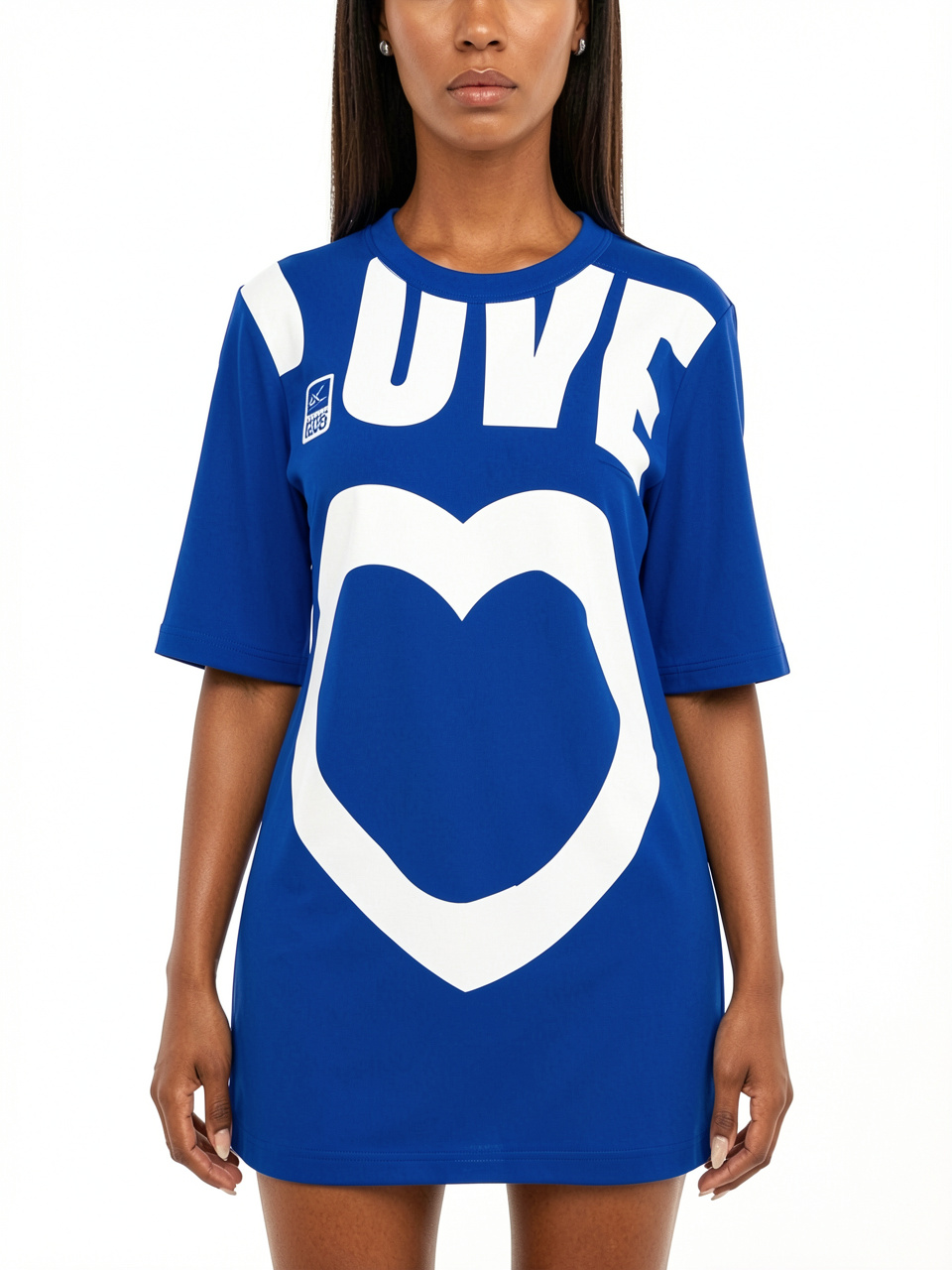 Women Casual Heart Printed T-Shirt Mini Dress