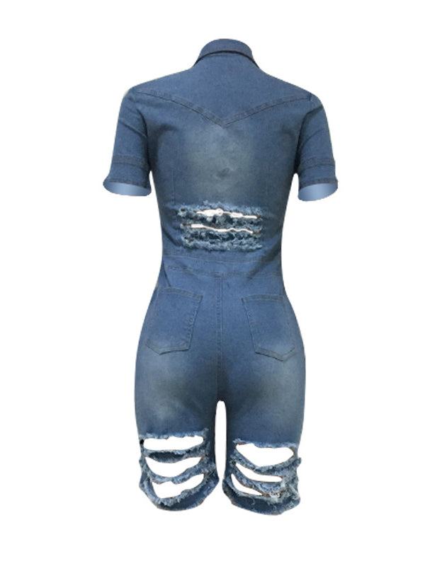 Women Short Sleeve Romper Jumpsuit