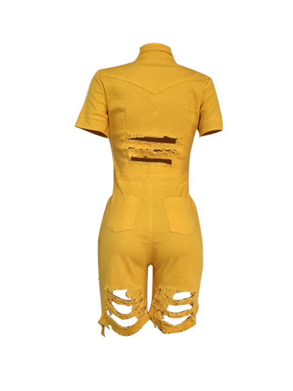 Women Short Sleeve Romper Jumpsuit