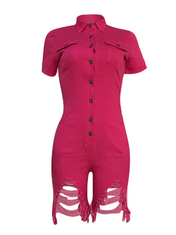 Women Short Sleeve Romper Jumpsuit