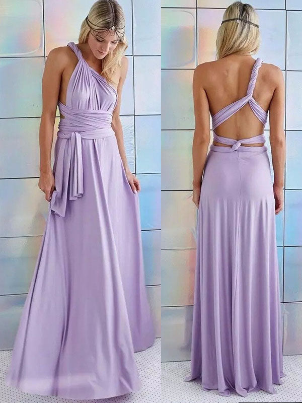 Sleeveless Backless V Neck Maxi Evening Dress