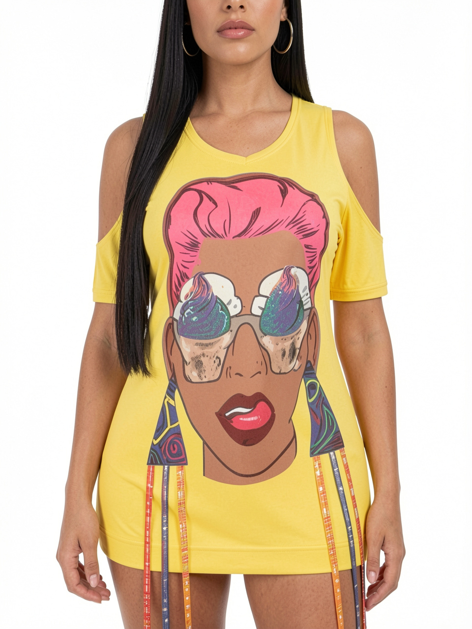 Fashion Print Casual Mini T-Shirt Dress