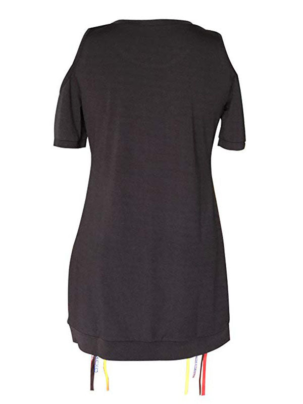 Fashion Print Casual Mini T-Shirt Dress